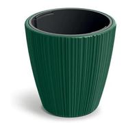 B2C Flowerpot Ridged Planter With Insert Indoor Outdoor Modern Elegant & Stylish Round Low W47Cm X H50Cm Pine Green