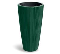 B2C Flowerpot Ridged Planter With Insert Indoor Outdoor Modern Elegant & Stylish Round Tall W40Cm X H73Cm Pine Green