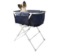 B2C Foldable Dog Bath Tub for Grooming - 70L Adjustable Height Elevated Pet Washing Station with Drain Pipe, Portable & Space Saving (89x55x92 cm)