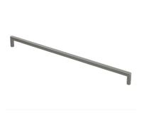 B2C Furniture Pull Handle Cabinet Door Kitchen Drawer Long D Front Fix Pulls Industrial Style Minimalistic Modern with Screws Cupboard Wardrobe (Light Graphite, 330mm (320mm Hole Centre))
