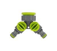 B2C Garden Hose Connectors Fittings Universal Standard Hozelock Compatible Lime Male 2 Way Splitter