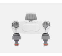 B2C Garden Hose Connectors Fittings Universal Standard Hozelock Compatible White 2 Way Splitter