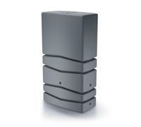 B2C Garden Large Rectangular Plastic Water Butt Set Inc Connection Kit (350 Litres, Grey)