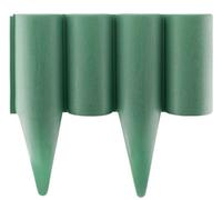 B2C Garden Lawn Edging, Plastic Palisade Wood Effect 2.5M Box 4 Colours Outdoor Green