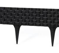 B2C Garden Lawn Edging Wall Lawn Border Garden Fencing Diy Flexible Landscape 2.4M Black