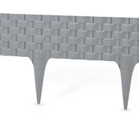B2C Garden Lawn Edging Wall Lawn Border Garden Fencing Diy Flexible Landscape 2.4M Grey