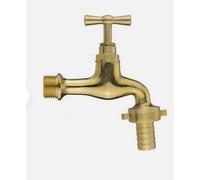 B2C Garden Outside Tap 1/2 & 3/4 Quick Connector Hose Plug Various Models Lever Brass Bib + 15mm Barb 1/2"