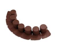 B2C Garden Palisade Edging Border With Lawn Mower Ramp 4M - 3 Colours - Sturdy Solid Brown