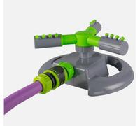 B2C Garden Rotating Lawn Sprinkler 85Sqm Plastic Grey Coverage Quick Connector