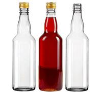 B2C Glass Bottle 700Ml With Cap 70Cl Wine Juice Liqueur Liquid Storage Brewing 0.7L 24X 700Ml Bottle + Cap