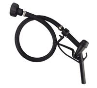 B2C Gravity IBC Refuelling Kit, 19mm Rubber Hose, 3/4" Fuel Gun, Stainless Steel Clips, IBC Connector OIL DIESEL ADBLUE WATER (Fuel gun (Black))