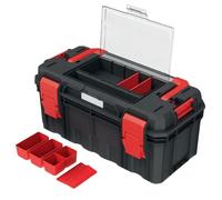 B2C Hand tool box Modular Organiser Stackable Lockable Heavy Duty Metal Hinges With Handles Garage Workshop (Medium with organiser)