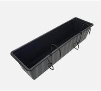 B2C Hanging Flowerpot Planter Box Fencing Balcony Hook Pot Plastic Long Garden Plant L60Cm X W18Cm X H14Cm Anthracite