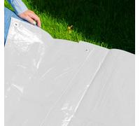 B2C Heavy Duty Waterproof White Tarpaulin Ground Sheet General Cover Protection 100G 4M X 5M
