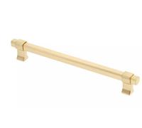 B2C Kitchen Cabinet T Bar Pull Handle Drawer Cupboard Traditional Furniture Modern Length 194mm / 160mm Hole Centre Brushed Gold