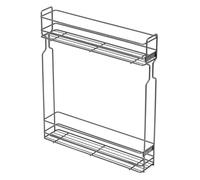 B2C Kitchen Cargo Pull Out Basket 2 Tier Soft Closing Cabinet Storage Wire Drower Organizer Soft Close Metal Caddy With Slides (Anthracite, 150mm)