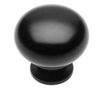 B2C Kitchen Cupboard Cabinet Door Drawer Round Knob Handle Bergamo By Gtv Black Matt