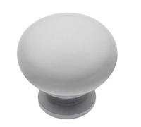 B2C Kitchen Cupboard Cabinet Door Drawer Round Knob Handle Bergamo By Gtv White