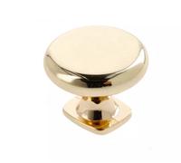 B2C Kitchen Cupboard Cabinet Door Drawer Round Knob Handle Lorena By Gtv Brass