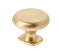 B2C Kitchen Cupboard Cabinet Door Drawer Round Knob Handle Lorena By Gtv Brushed Gold