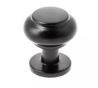 B2C Kitchen Cupboard Cabinet Door Drawer Round Knob Handle Stilo By Gtv Black Matt