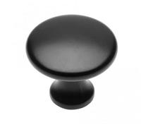 B2C Kitchen Cupboard Cabinet Door Drawer Round Knob Handle Udine By Gtv Black Matt