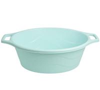 B2C Laundry Basket Bowl Bin Plastic Oval Storage 12L With Handles Washing Mint