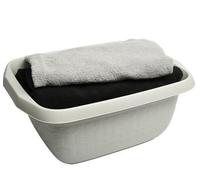 B2C Laundry Bowl Washtub Plastic Kitchen Washing Up Multi Purpose White 8L