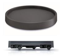 B2C Mobile Planter Saucer Flower Pot With Wheels Round 3 Sizes Portable Plant Cart Medium Round Anthracite