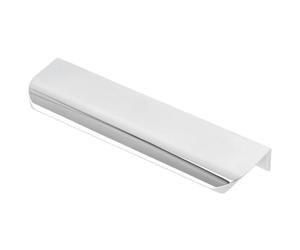 B2C Modern Edge Pull Cabinet Handle - Sl luminum Drawer & Wardrobe Pulls for Kitchen, Bedroom, Furniture - Minimalist Rounded Grip Design (Chrome, 150mm)