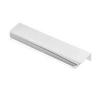 B2C Modern Edge Pull Cabinet Handle - Sl luminum Drawer & Wardrobe Pulls for Kitchen, Bedroom, Furniture - Minimalist Rounded Grip Design (Chrome, 150mm)