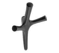 B2C Modern Triple-Arm Wall Coat Hanger - Aluminium Designer Hook for Jackets, Coats, and Accessories Loft & Contemporary Interiors (Black Matt)
