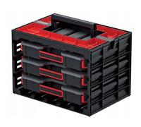 B2C Parts Storage Organiser Tager Case DIY Compartment Cabinet Screws Carry Tool Box Workshop Garage (Set 2)