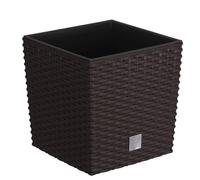 B2C Plant Flower Pot Square Rattan Planter Inner Pot 6 Sizes Garden Patio Home Large (Brown, 5L)