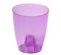 B2C Plant Orchid Pot Plastic 3 Colours Gloss Oval Planter Transparent Clear 13 Cm Purple