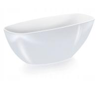 B2C Plant Orchid Pot Plastic 3 Colours Gloss Oval Planter Transparent Clear White 36Cm