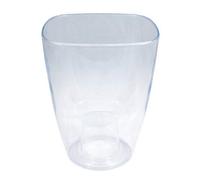 B2C Plant Orchid Pot Plastic Gloss Oval Planter Transparent Clear 12 Cm Square
