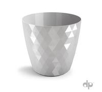 B2C Plant Pot Flowerpot Round Plastic Crystal Modern Decorative Small Medium Large Grey 30Cm