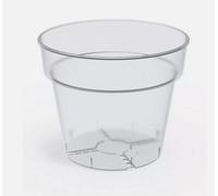 B2C Plant Pot Plastic Orchid Round Planter Transparent Clear Indoor Outdoor 14.5Cm - 1.4L