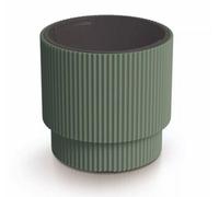B2C Plant Pots Flower Planter 7 Colours 2 Sizes Tall Wavy Plastic Pot Boho Elegant Pine Green 40Cm - 38L