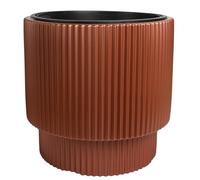 B2C Plant Pots Flower Planter 7 Colours 2 sizes Tall Wavy Plastic Pot Boho Elegant Textured Plastic Lightweight Home Garden Patio (Copper, 40cm - 38L)