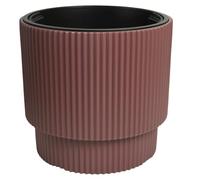 B2C Plant Pots Flower Planter 7 Colours 2 sizes Tall Wavy Plastic Pot Boho Elegant Textured Plastic Lightweight Home Garden Patio (Marsala, 30cm - 17L)