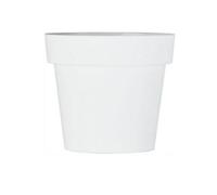 B2C Plant Pots Flower Planter Matt Plastic Pot Classic Deco Pot White Matt 12Cm
