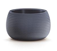 B2C Plant Pots Indoor Outdoor Plastic Flowerpot Small Medium Large Splofy Home Decorative Planter Braid yarn Mesh Effect (Anthracite, 37 cm - 9 litre)