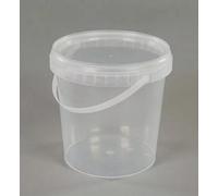 B2C Plastic Buckets Tubs Transparent Tamper Evident Lids 1 Bucket 1L