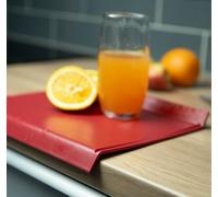 B2C Plastic Cutting Choping Board Kitchen Food Prep Curved Edge Red