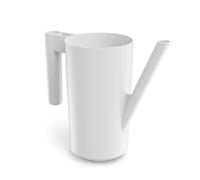 B2C Plastic Plant Watering Can Jug Indoor 2L for houseplant Lightweight Matt Finish Modern Long Spout Large handle (White)