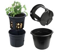 B2C Potato Grower Pot Easy Home Gardening Planter for Potatoes Balcony, Terrace & Patio Vegetable Planter Liftable Inner Pot Harvest (3, 28L)