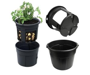 B2C Potato Grower Pot Easy Home Gardening Planter for Potatoes Balcony, Terrace & Patio Vegetable Planter Liftable Inner Pot Harvest (3, 28L)