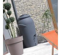 B2C Rainwater Tank Water Butt Plastic Container Garden Storage Barrel 210 L Grey